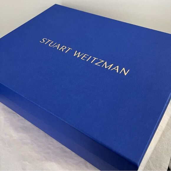 Stuart Weitzman's Nudistcurve Shimmery Ankle Strap Sandals Silver Size 6.5B NIB - Picture 11 of 14